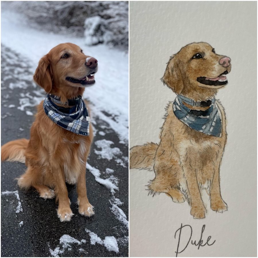Blair&rsquo;s photo of their painting
