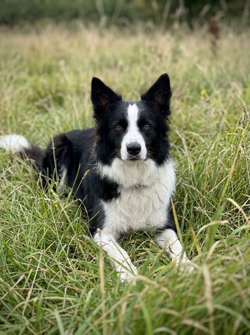 A phone photo of a border collie called Skye