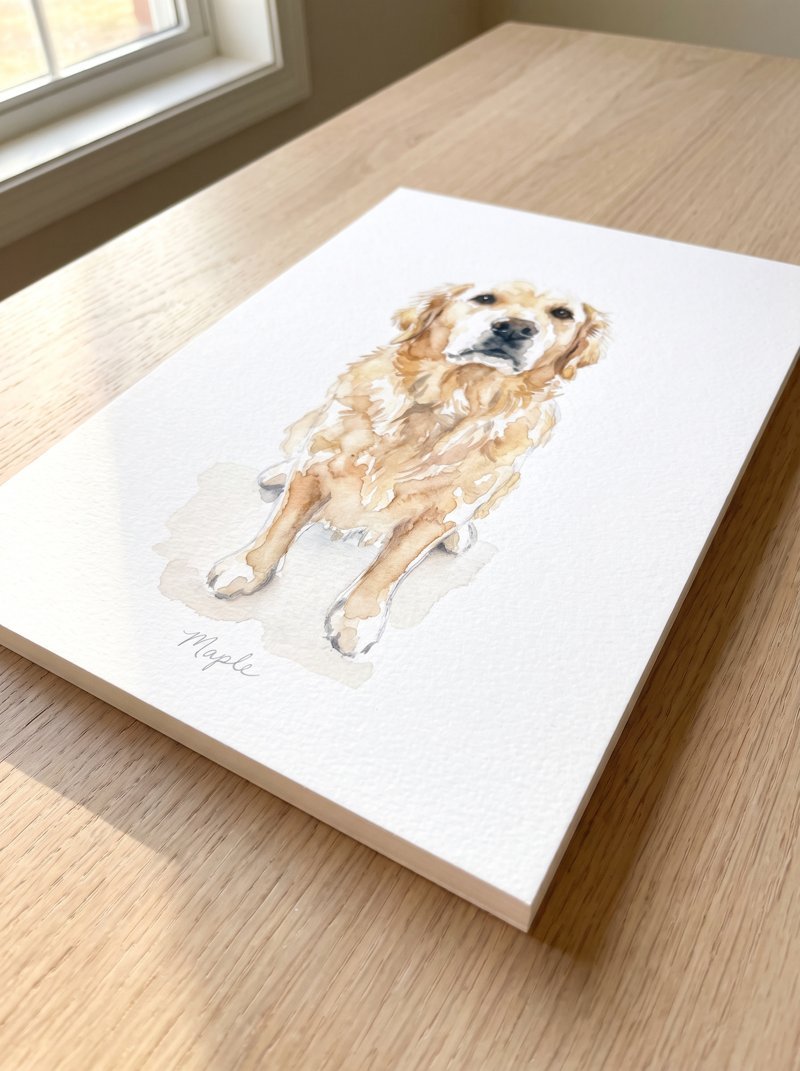 Maple's portrait as a fine art print on textured paper